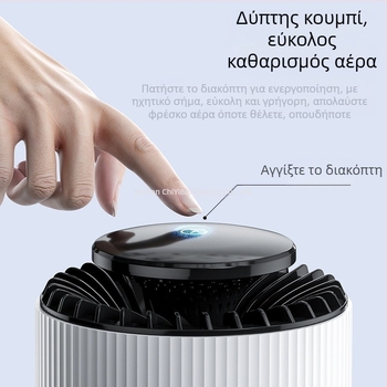 Οικιακός καθαριστής αέρα – Αφαίρεση φορμαλδεΰδης, Χαμηλός θόρυβος (<36 dB), 50 m³/h, Κάλυψη έως 10 τ.μ., Σύνθετο φίλτρο
