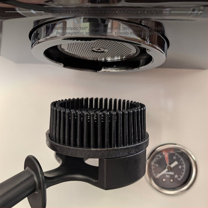 Πλαστική βούρτσα καθαρισμού για μηχανές καφέ με κυρτή κεφαλή και μακριά λαβή