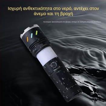 Xintu φανάρι-λαμπτήρας κάμπινγκ από κράμα αλουμινίου, 4500mAh, LED 30W, τηλεσκοπικό ζουμ, 360° περιστροφή, χειροκίνητη φόρτιση