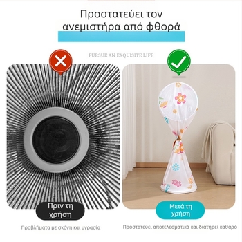 Επίδαπέδια Θήκη Προστασίας Σκόνης για Ανεμιστήρες, PVC, Μοντέρνος Μινιμαλιστικός Σχεδιασμός