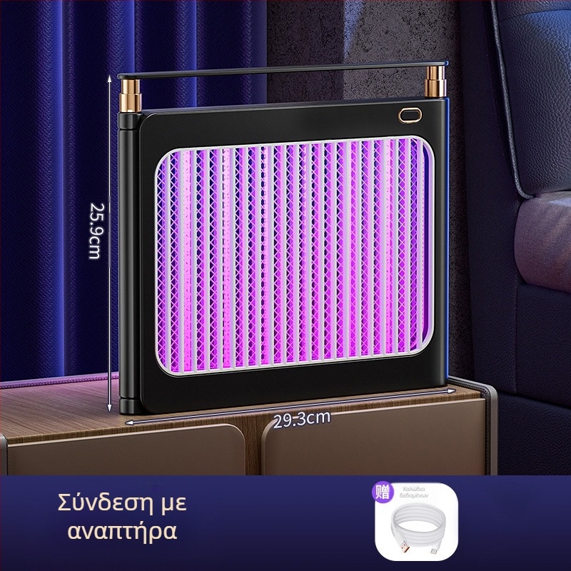 LED Λαμπτήρας Κουνουπιών, τοίχου/επιτραπέζιος διπλής χρήσης, κάλυψη 21–30㎡, αλουμινένιο πλέγμα, ηλεκτροσόκ για εξολόθρευση κουνουπιών, ενσωματωμένη μπαταρία 1001–1600mAh