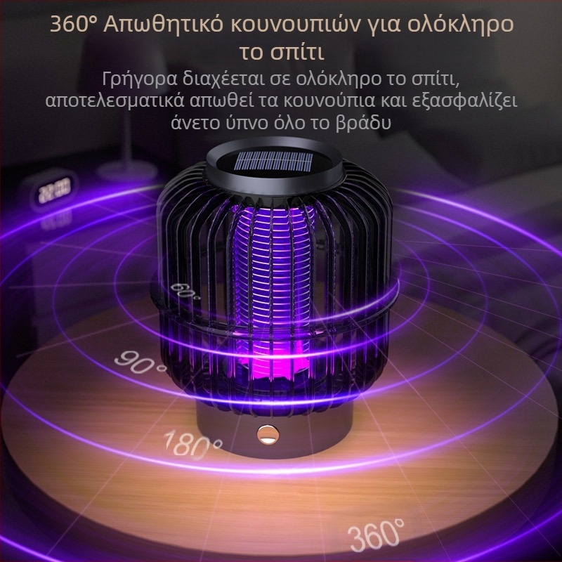 Ηλιακός λαμπτήρας εξωτερικού χώρου κατά των κουνουπιών με ηλεκτρικό σοκ — Μοντέλο B01, 3V, CE πιστοποιημένο