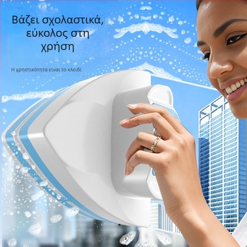 Διπλής όψεως εργαλείο καθαρισμού γυαλιού, από πλαστικό, για οικιακή χρήση, χειροκίνητο