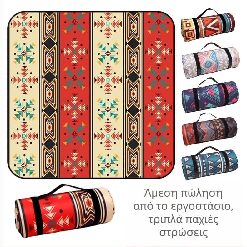 Πικνίκ χαλάκι με παχύ φλάνελ και αλουμινόφυλλο, αδιάβροχο και ανθεκτικό στην υγρασία, για πολλούς χρήστες, βάρος 1000 g