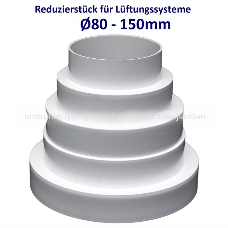 PVC μειωτής κεφαλής για σωλήνα εξαερισμού – πλαστικό, προσαρμογέας μέσω τοίχου, παχύτερος και μακρύτερος σχεδιασμός