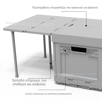 Αναδιπλούμενο κουτί αποθήκευσης για κατασκήνωση, φορητός οργανωτής αυτοκινήτου, PP πλαστικό 10–20 L