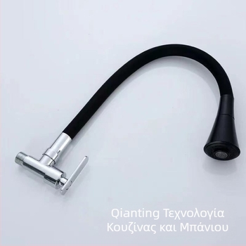 Βρύση κουζίνας τοίχου για κρύο νερό, σώμα από κράμα ψευδαργύρου, κεραμικός μηχανισμός βαλβίδας, στυλ φως πολυτελείας