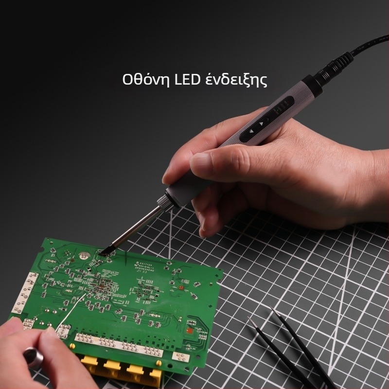 Φορητός σταθμός συγκόλλησης 65W, σταθερή θερμοκρασία, τροφοδοσία QC/Pd, κράμα αλουμινίου, 24V, για συγκόλληση και επισκευές