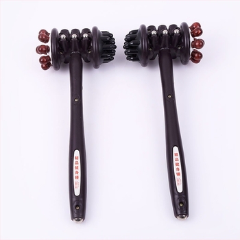 Χειροκίνητο μασάζ-σφυρί με δύο κεφαλές για μεσημβρινούς — κεφαλή βελονισμού και κυκλική κεφαλή, χειροκίνητη λειτουργία, ομαλή ρύθμιση έντασης, μορφή κοντά σε τετράγωνο/οβάλ, κατάλληλο για τον αυχένα, την πλάτη, τη μέση, τους γοφούς και τα πόδια