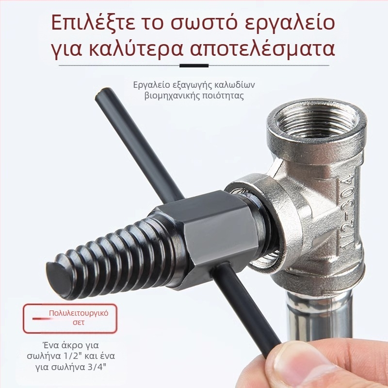 Shouli εξαγωγέας σπασμένων βιδών και ρημάτων για βρύσες και σωληνώσεις – διπλής κεφαλής, αντίστροφη σπειρω, εξαγωγέας έξι ακρών