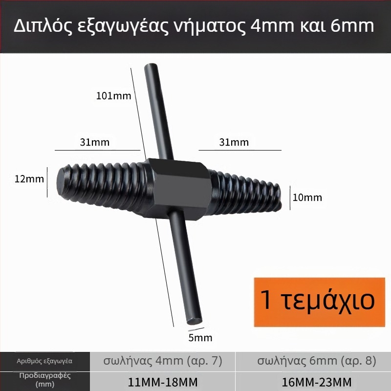Shouli εξαγωγέας σπασμένων βιδών και ρημάτων για βρύσες και σωληνώσεις – διπλής κεφαλής, αντίστροφη σπειρω, εξαγωγέας έξι ακρών