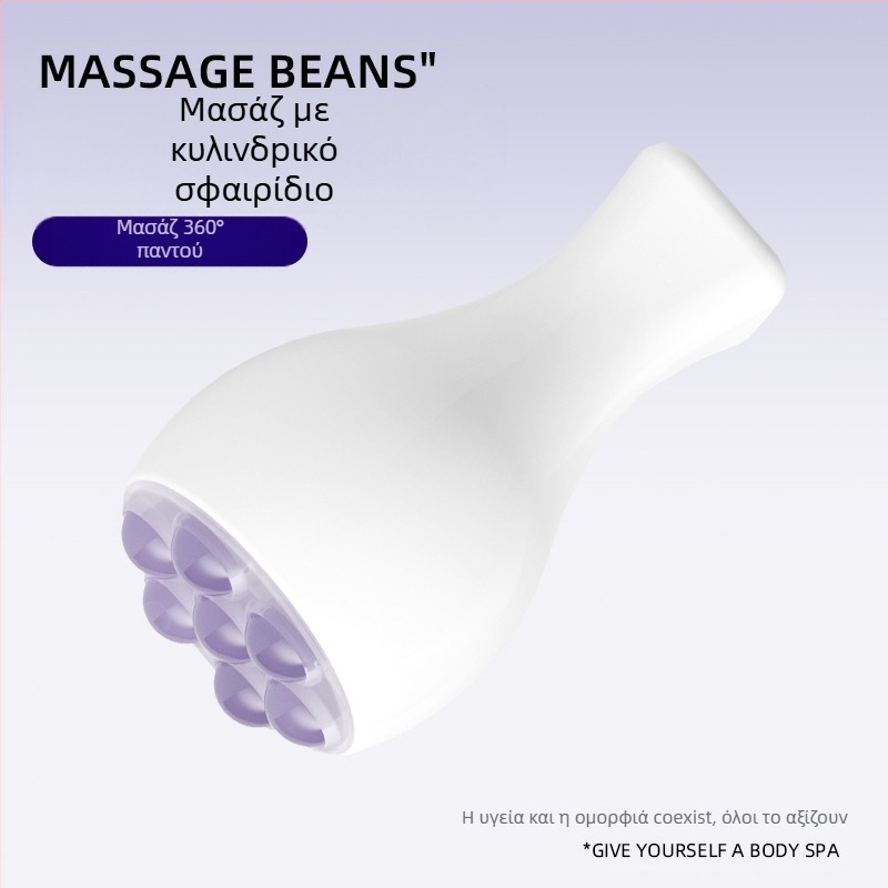 Χειροκίνητος μασέρ προσώπου με μπάλα από χαλαζία και ρολό από νεφρίτη, για πρόσωπο και λαιμό, μη ηλεκτρικός