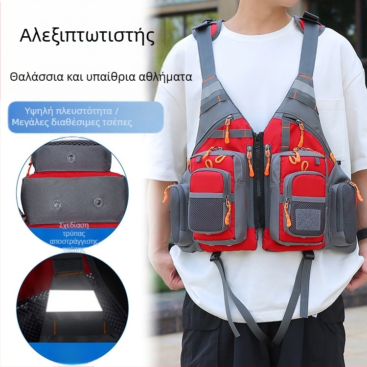 Hengtu 960 Γιλέκο Πλευστότητας για Υδάτινα Αθλήματα, Με Πολλές Τσέπες, Γρήγορο Στέγνωμα