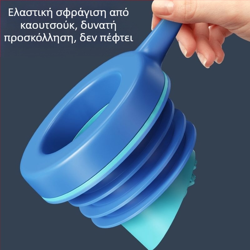 Κάλυμμα φλαντζας τουαλέτας με βαλβίδα ελέγχου – κατά του αντίστροφου ρεύματος, έλεγχος οσμών, παχιά ελαστική δαχτυλίδα, Makin