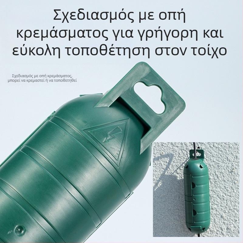 Εξωτερικό αδιάβροχο κουτί σύνδεσης πρίζας με μία είσοδο και μία έξοδο, πλαστικό, υψηλής αντοχής