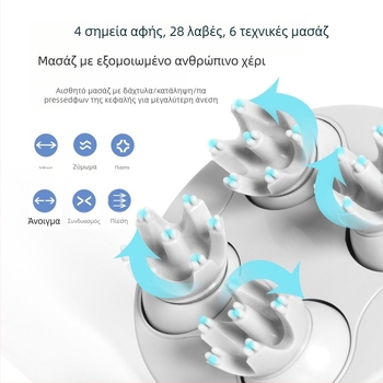 Μασάζ κεφαλής για κατοικίδια με καθαρισμό του τριχώματος γάτας και μασάζ πιεζόμενων σημείων με οκτώ βραχίονες – ηλεκτρικός μασάζ με IK-T1, φόρτιση, έλεγχος από υπολογιστή, 3 ταχύτητες, δόνηση