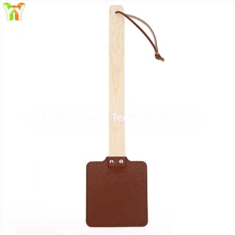 Δερμάτινη μυγοσκοτώστρα με μακριά λαβή – ανθεκτικό PU δέρμα, δίχτυ PU, χειροκίνητο εντομοκτόνο εργαλείο για κουνούπια, μύγες, κατσαρίδες και τερμίτες