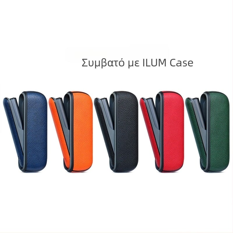 Θήκη προστασίας IQO ILUMACASE από PU+PC, διακοσμητικό δέρμα με εκτύπωση λογότυπου, δυνατότητα προσαρμογής, μοντέρνο μινιμαλιστικό στυλ