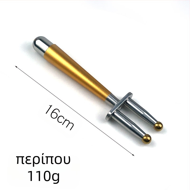 Μαγνητικό ραβδάκι μασάζ με πιρούνι για θεραπεία με μεσημβρινούς — Ανοξείδωτο χάλυβα, κυκλική κεφαλή μασάζ, πιρούνι-σχήμα, εφαρμογή στον αυχένα, ατέρμονος έλεγχος ταχύτητας