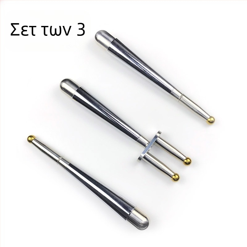 Μαγνητικό ραβδάκι μασάζ με πιρούνι για θεραπεία με μεσημβρινούς — Ανοξείδωτο χάλυβα, κυκλική κεφαλή μασάζ, πιρούνι-σχήμα, εφαρμογή στον αυχένα, ατέρμονος έλεγχος ταχύτητας