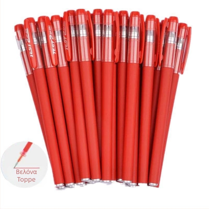 Στυλό μπαλμποϊντ με ουδέτερο ματ φινίρισμα για μαθητές — κόκκινο και μπλε μελάνι, εργαλείο γραφής για εξετάσεις (Προέλευση: Άλλο; Μάρκα: Άλλο; Εκτύπωση λογότυπου: Όχι)