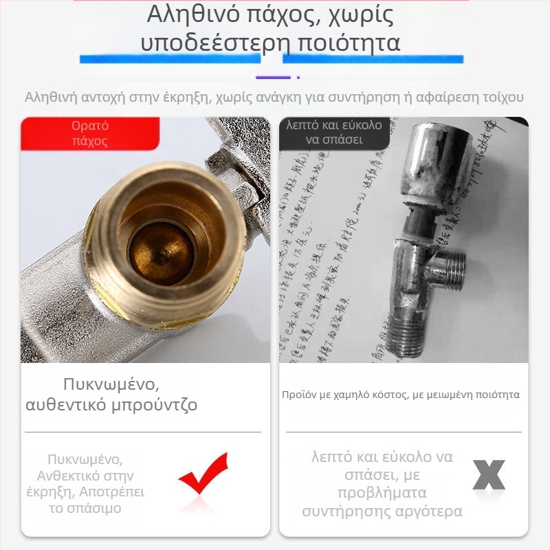 Ορείχαλκινος εντοιχισμένος γωνιαίος βαλβίδας με μεγάλο ρεύμα και ball-core, για ζεστό και κρύο νερό; μοντέλο YLF1325; πίεση λειτουργίας 0.8 MPa; Ø20 mm εσωτερική διάμετρος; εγκατάσταση σε τοίχο; κατάλληλο για WC, θερμαντήρα και εντοιχισμένο boiler