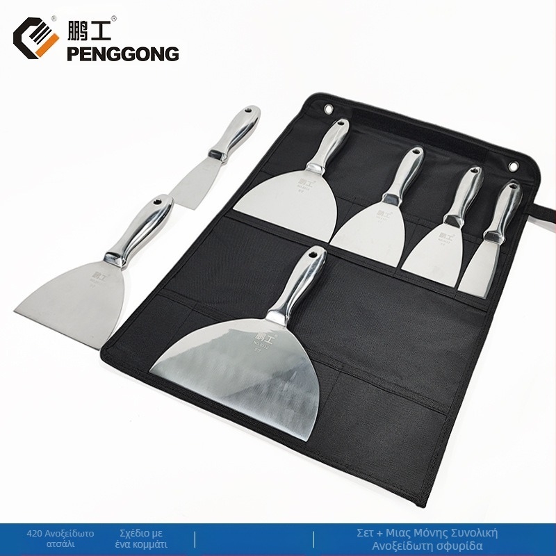 Πλακέ μαχαίρι σπατουλαριστικό – ανοξείδωτος χάλυβας, ποιότητας τροφίμων, για τον καθαρισμό σκόνης και λάσπης από λεπίδες; Peng Gong