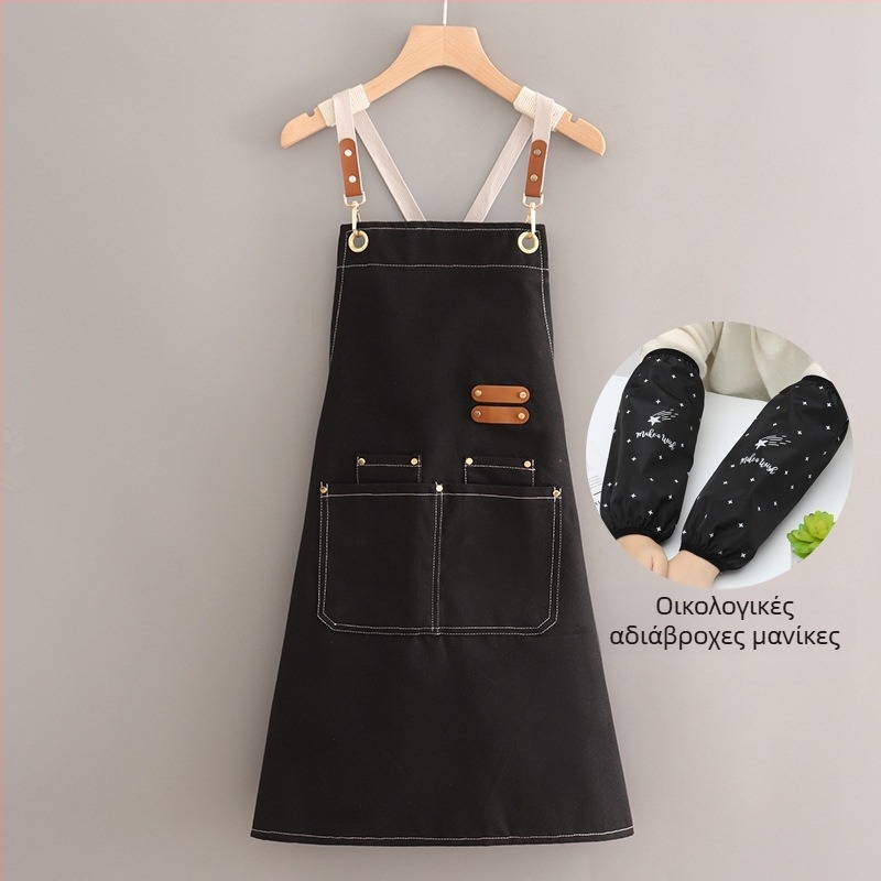 Ποδιά κουζίνας χωρίς μανίκια, ιαπωνικού στυλ, καμβάς, κατά της μόλυνσης