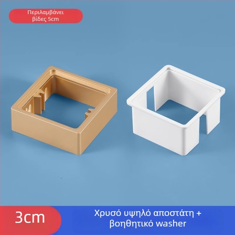 Ενσωματωμένο τετράγωνο ηλεκτρικό κουτί τύπου 86 με ανυψωμένο δαχτυλίδι και στεγανοποιητικό για κουτί χωρίς κάτω μέρος, συμβατό με πάνελ διακόπτη.