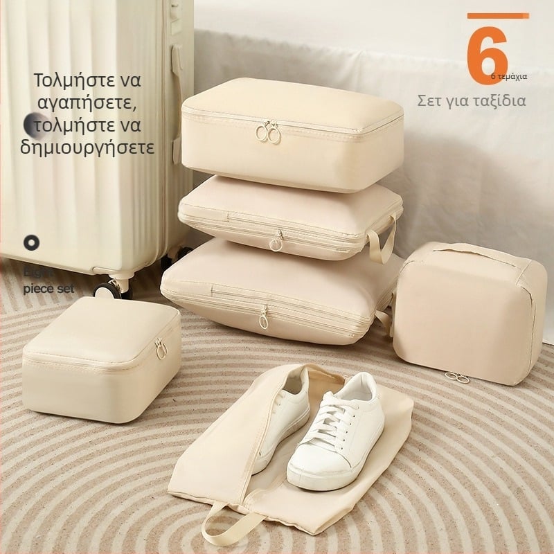 Σετ έξι σακιά συμπίεσης για ταξίδια – Μεγάλη χωρητικότητα για οργάνωση ρούχων, φορητή αποθήκευση