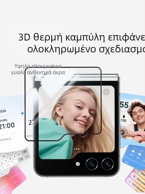 Προστατευτικό οθόνης από θερμογυαλί για τον εξωτερικό οθόνη του Samsung Galaxy Z Flip5 και τον μικρό οθόνη του Z Fold5, HD ευκρίνεια, προστασία απορρήτου, αντι-αποτυπώματα, ανθεκτικό στις πτώσεις