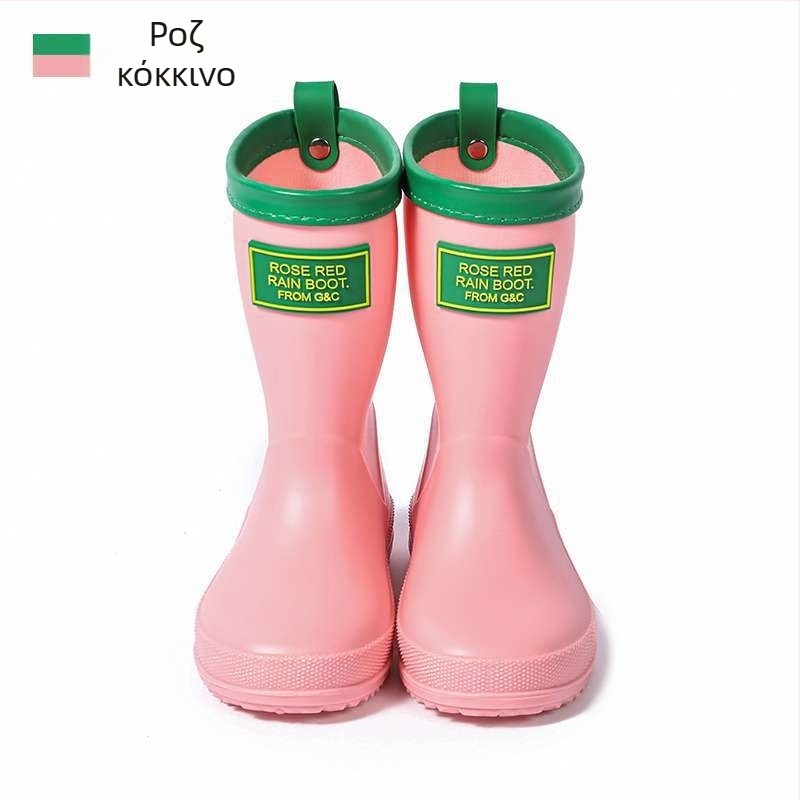Παιδικές γαλότσες βροχής PVC, ψηλός σωλήνας, unisex, για φθινόπωρο-χειμώνα