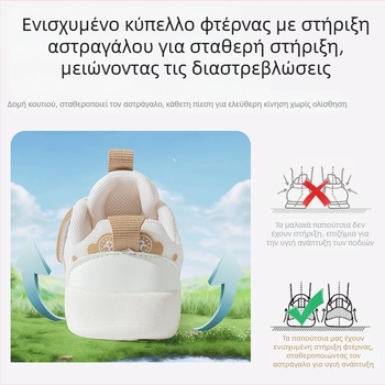 2024 Άνοιξη: διαπνέοντα παπουτσάκια μωρού με ύφασμα από βαμβάκι, μαλακή σόλα, αντιολισθητικά για πρώτα βήματα, 12–36 μηνών