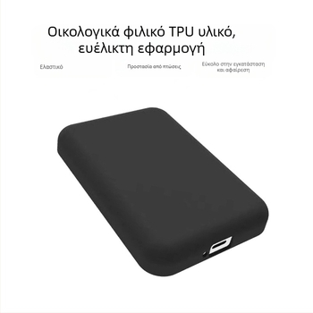 Θήκη MagSafe για εξωτερική μπαταρία Apple – Υλικό TPU, Διαμόρφωση με έγχυση, Ανεκτική σε πτώσεις, Αντι-δακτυλικά αποτυπώματα, Δημιουργικός σχεδιασμός