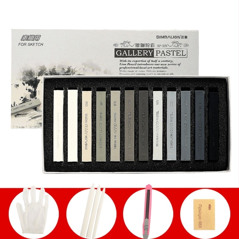 SIMBALION Lion SP-12S μαλακές παστέλ ράβδοι για σκίτς και ζωγραφική, για μαθητές τέχνης