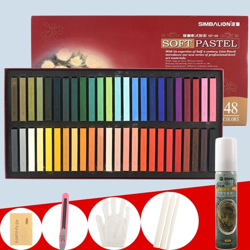 SIMBALION Lion SP-12S μαλακές παστέλ ράβδοι για σκίτς και ζωγραφική, για μαθητές τέχνης