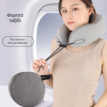 Chegeshi U-σχήματος ταξιδιωτικό μαξιλάρι για τον αυχένα, γέμισμα από αφρό μνήμης, εξωτερικό υλικό από συνθετικές ίνες, για όλες τις εποχές, αρχικό στυλ