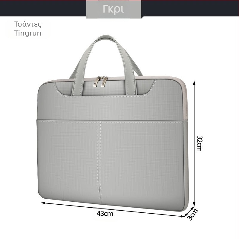 Ελαφριά τσάντα για φορητό υπολογιστή από Oxford ύφασμα, αδιάβροχη, εξαιρετικά ελαφριά, ανθεκτική στην φθορά, επένδυση από βελούδινο ύφασμα, μονόχρωμο σχέδιο