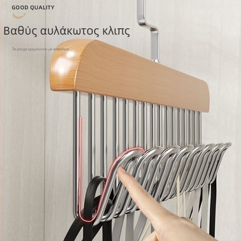 Ξύλινη κρεμάστρα με 8 αγκίστρια για εσώρουχα και φανέλες – Πολυλειτουργικός αποθηκευτικός οργανωτής από μασίβ ξύλο