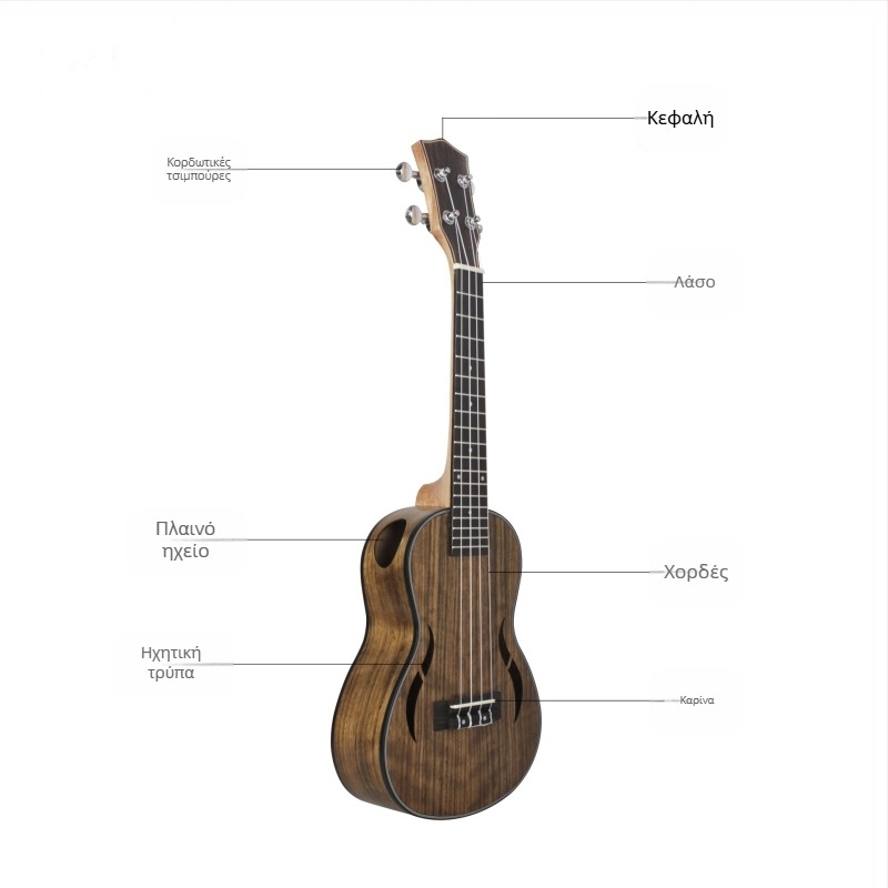 IRIN ukulele από ξύλο καρυδιάς — μοντέλα UK2360/UK2660/UK2170, κατάλληλο για αρχάριους, συσκευασία σε ταψί