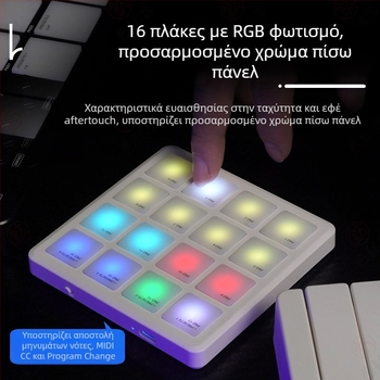 M-VAVE SMC PAD Pocket Mini Pad MIDI Κοντρόλερ Πληκτρολογίου - ABS Σώμα