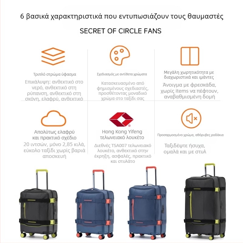 Αποσκευή ταξιδιού από Oxford ύφασμα με φερμουάρ, TSA συνδυασμένο κλείδωμα, διαπνέουσα και αδιάβροχη με διαχωρισμό βρεγμένων/ξηρών, επένδυση πολυεστέρα, για επιχειρηματικά ταξίδια