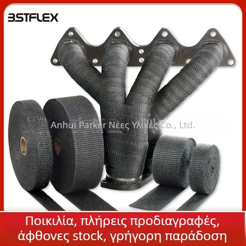 Ζώνη μόνωσης από τιτάνιο ίνες για εξάτμιση μοτοσικλέτας, πυρίμαχη, 1300°C ανθεκτικότητα, 900°C λειτουργίας, πλάτος 25–100 mm