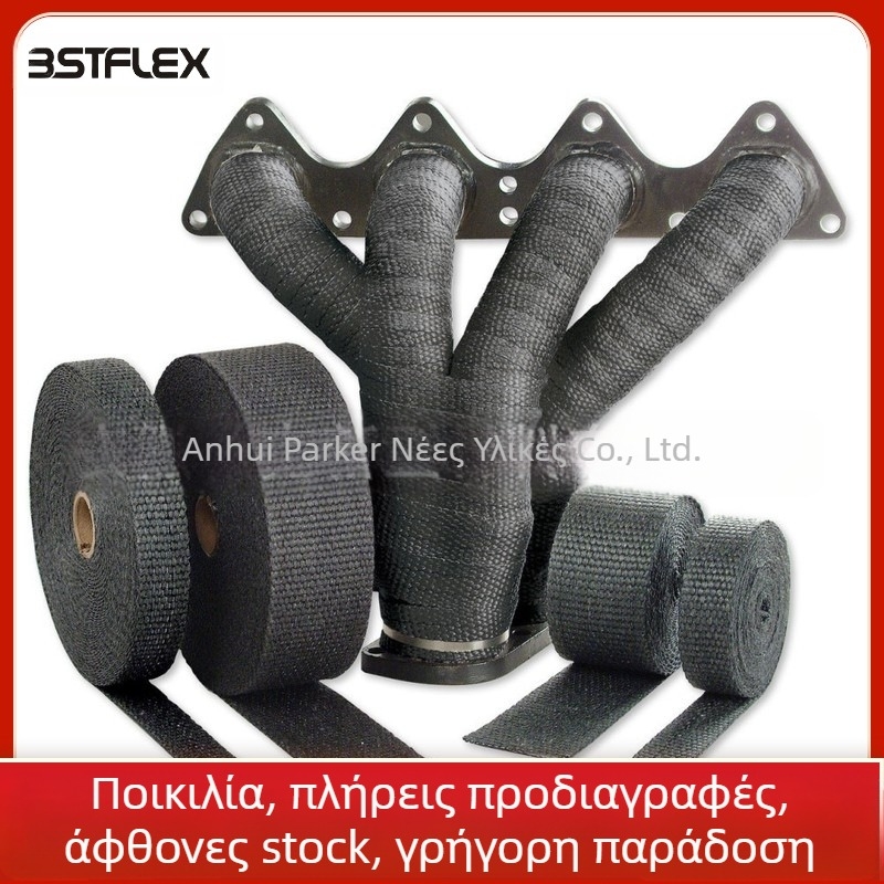 Ζώνη μόνωσης από τιτάνιο ίνες για εξάτμιση μοτοσικλέτας, πυρίμαχη, 1300°C ανθεκτικότητα, 900°C λειτουργίας, πλάτος 25–100 mm