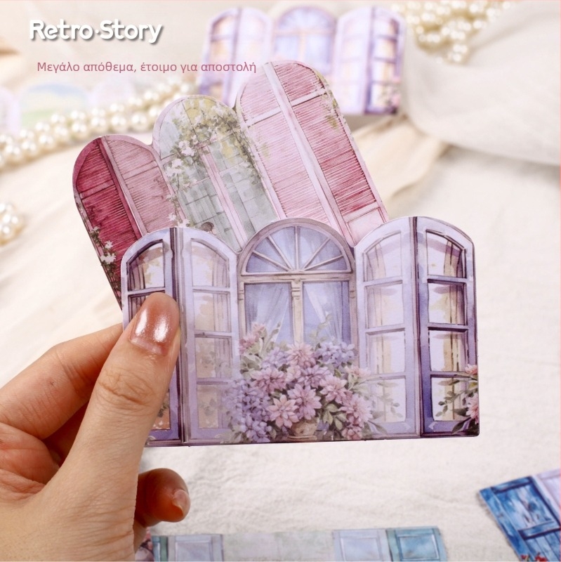 RetroStory 3D αυτοκόλλητο για planner — PET υλικό, στυλ καρτούν, χειροποίητο με UV εκτύπωση