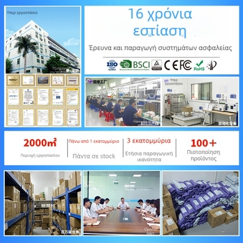 Ανιχνευτής μονοξειδίου του άνθρακα (CO) με ασύρματη σύνδεση 868/433 MHz, μοντέλο Y100A-CR-W(868), 360° ανίχνευση, εγκατάσταση στον τοίχο, συναγερμός ήχου και φωτός