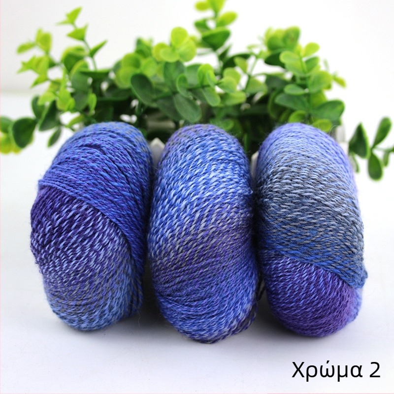 Rainbow Magic Ball μαλλί νήμα, 50 γρ, 2 κλώνοι, αναμειγμένο γύρισμα, σύνθεση: μαλλί-νάιλον