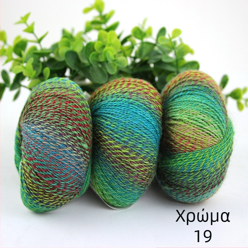 Rainbow Magic Ball μαλλί νήμα, 50 γρ, 2 κλώνοι, αναμειγμένο γύρισμα, σύνθεση: μαλλί-νάιλον