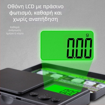 CHANGXIE CX-555 τσέπη ζυγαριά με πράσινο φωτιζόμενο display, χωρητικότητα 1000 g, ακρίβεια 0,01 καράτ.