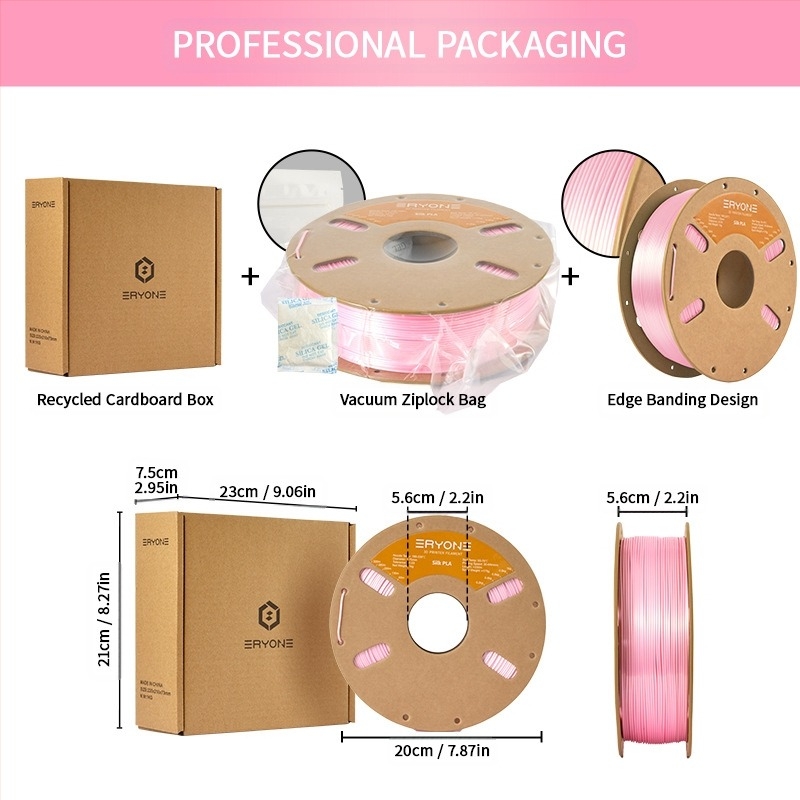 Νήμα Silk PLA της Eryone — κυκλική διατομή, μήκος 330 m, PLA υλικό